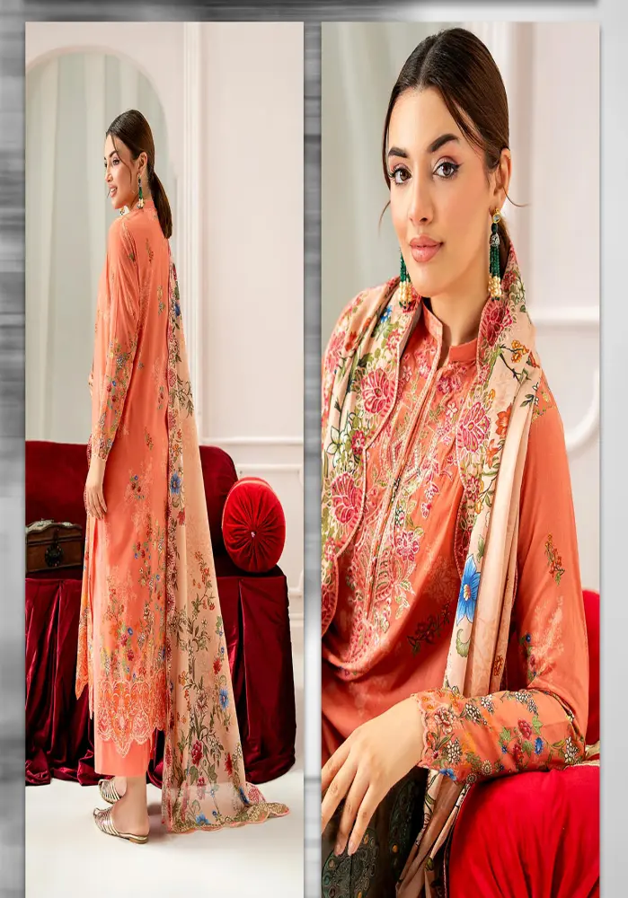 Pakistani Ras 3 Piece Pakistani Unstitched Suits-(Lawn) Price in Bangladesh